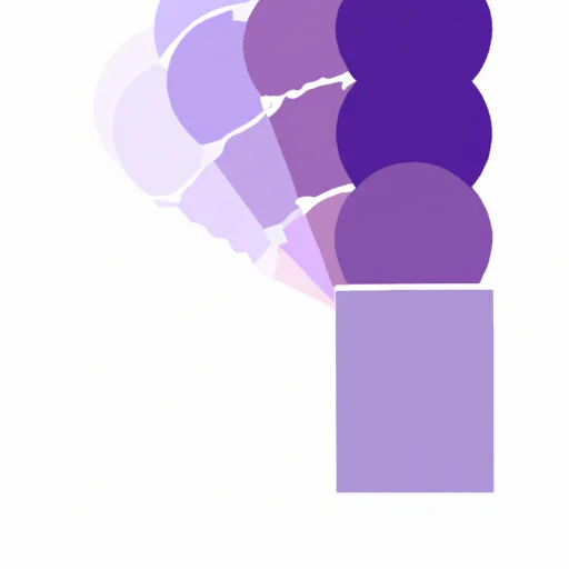 A picture of a color palette showing various shades of purple