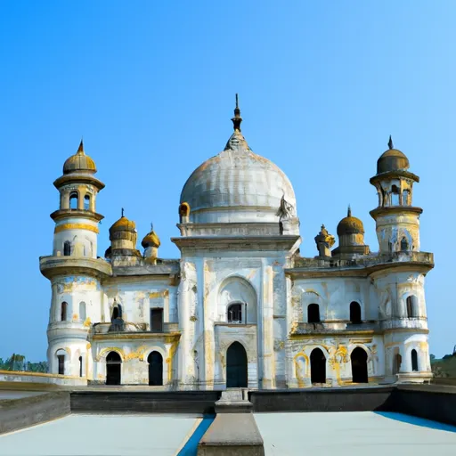 A picture of a magnificent white marble mausoleum