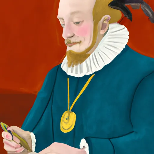 A picture of a playwright from the Elizabethan era