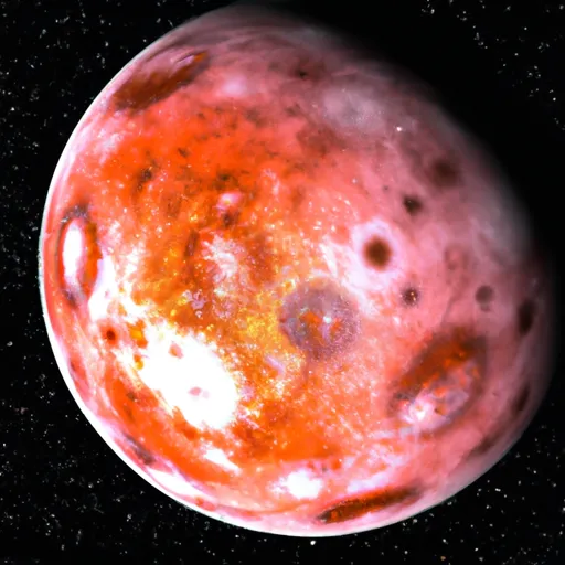 A picture of a planet with a reddish hue