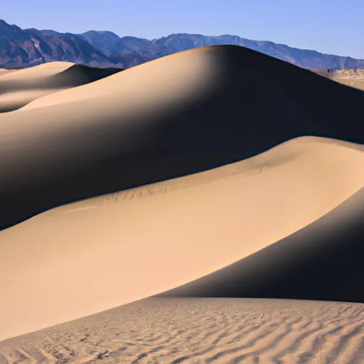 A picture of sand dunes in the desert