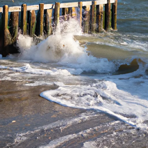 A picture of waves crashing on a beach