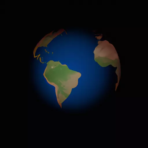 A picture of the earth with part of it in darkness