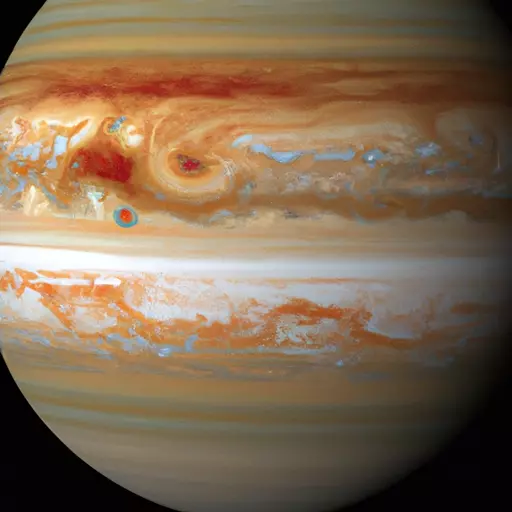 A picture of the Great Red Spot on Jupiter