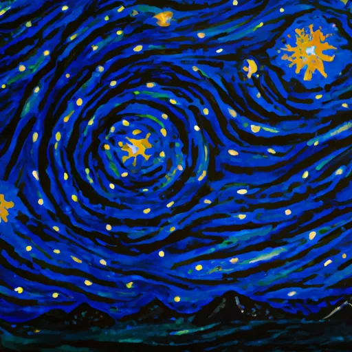 A picture of 'The Starry Night' painting