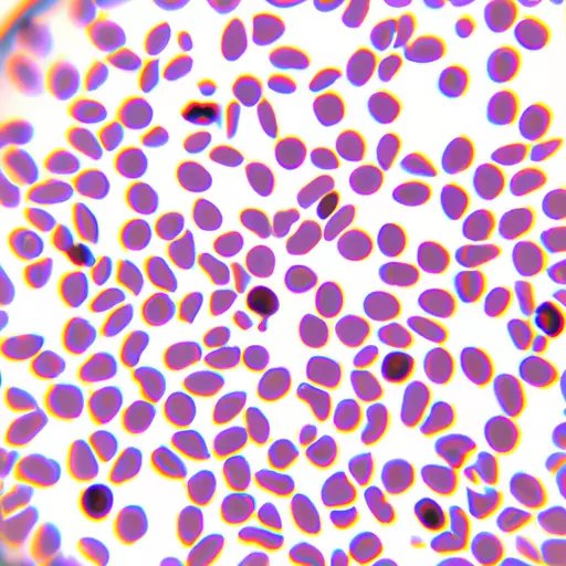 A picture of red blood cells under a microscope