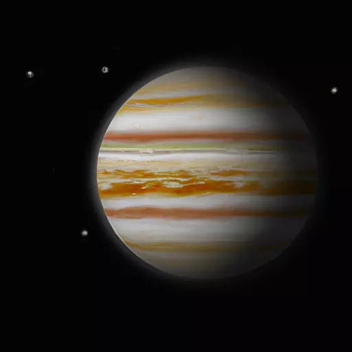 A picture of the planet Jupiter