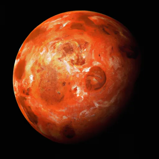 A picture of a planet with a reddish hue