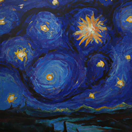 A picture of the painting 'The Starry Night'