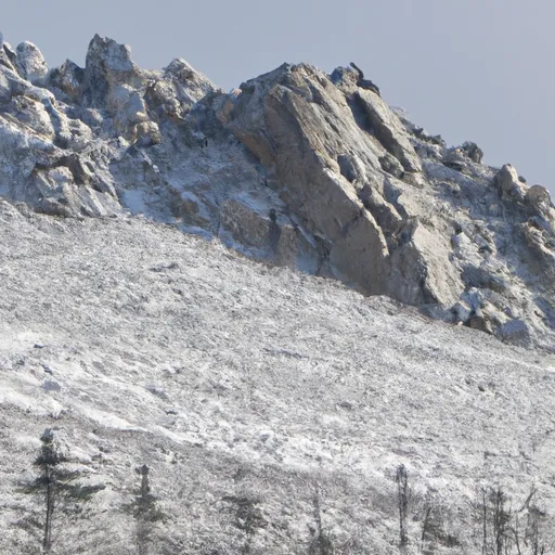 A picture of a snow-capped mountain