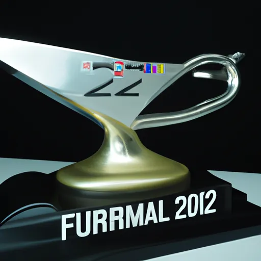 "Formula 1 trophy with 2022 written on it"