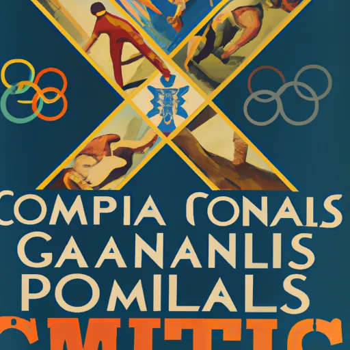 "Vintage poster of the first Commonwealth Games"