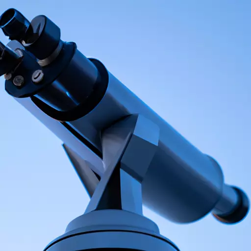 A picture of a telescope looking at the sky