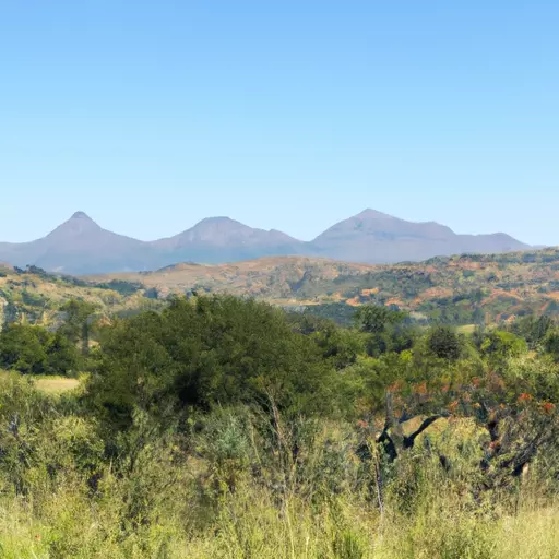 A picture of African landscape with mountains