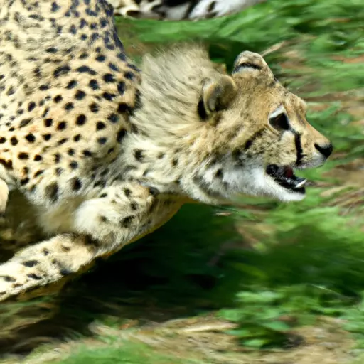 A picture of a Cheetah running at full speed