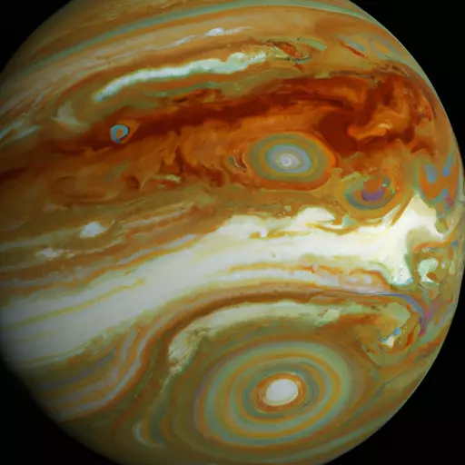 A picture of the Great Red Spot on Jupiter