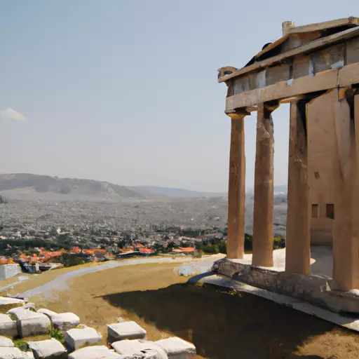 A picture of the ancient ruins of Greece