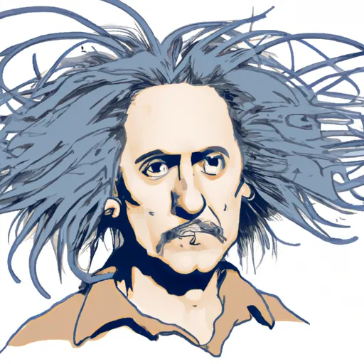 A picture of a famous physicist with wild hair