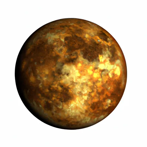 A picture of a planet with a reddish-orange surface