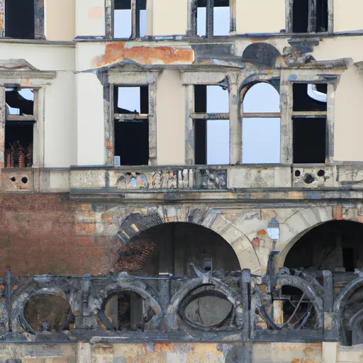 A picture of ruins of Dresden after the bombings