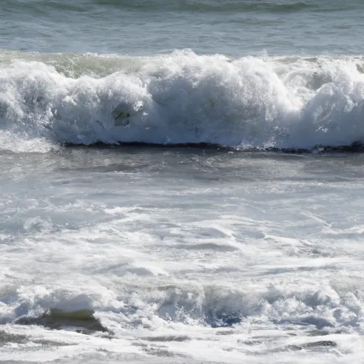 A picture of waves in the Pacific Ocean