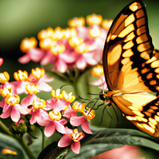 A picture of a colorful butterfly on a flower