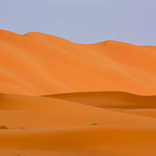 A picture of sand dunes in the Sahara desert