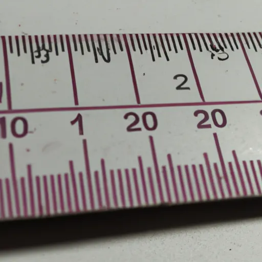 A picture of a ruler with millimeter markings