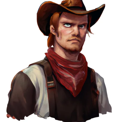 "Main protagonist of Red Dead Redemption 2 in cowboy attire"