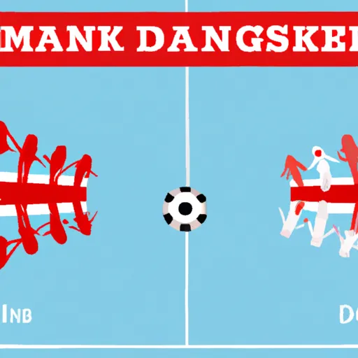 "England and Denmark in a football match at a major tournament"