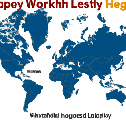 "World map highlighting the least obese country"