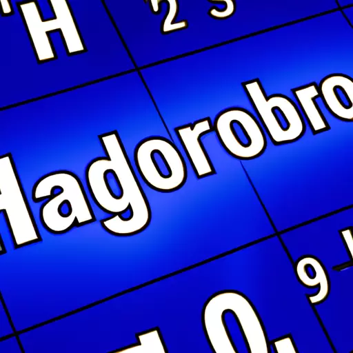 An image of the periodic table showing hydrogen