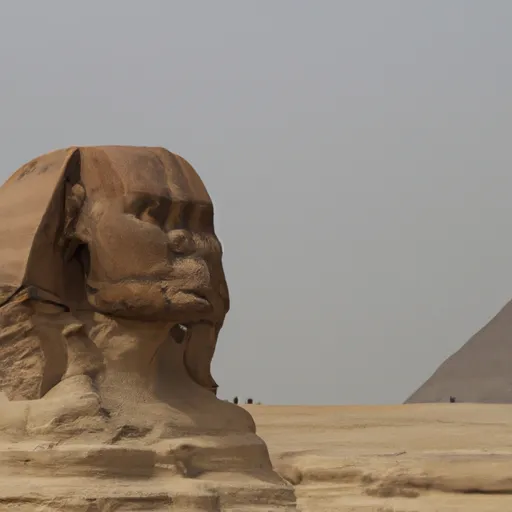 A picture of the Great Sphinx of Giza in Cairo