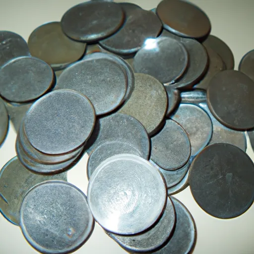 A picture of silver coins