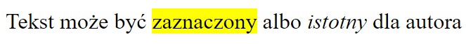 Ilustracja do pytania 421: Aby w języku HTML uzyskać takie formatowanie paragrafu dla tekstu należy zastos…