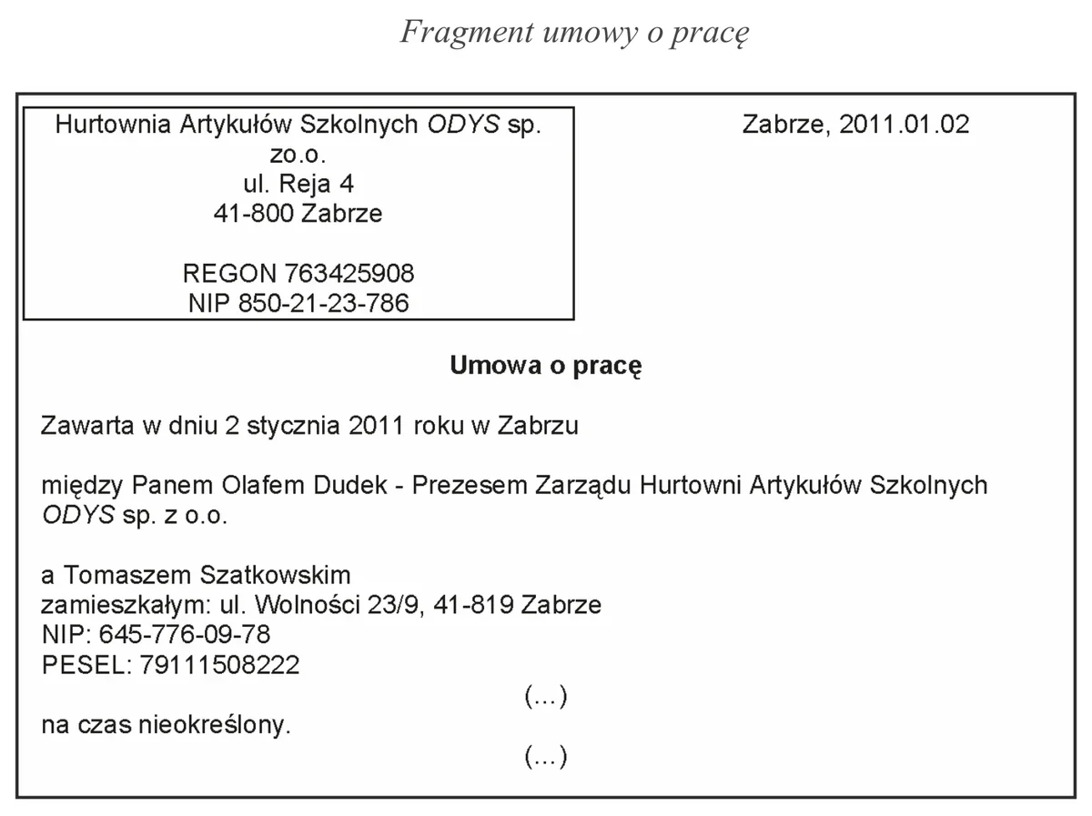 Ilustracja do pytania 116: Kodeks pracy w art. 36. § 1. informuje, że okres wypowiedzenia umowy o pracę za…