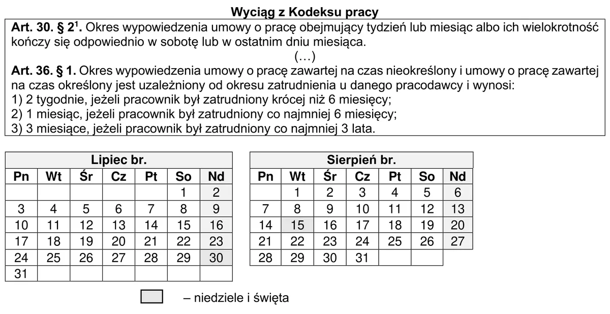 Ilustracja do pytania 586: Pracownik jest zatrudniony w Hurtowni OWOC sp. z o.o. na podstawie umowy o prac…