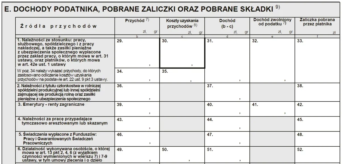 Ilustracja do pytania 596: W której pozycji deklaracji PIT-11 pracodawca powinien wpisać sumę wynagrodzeni…
