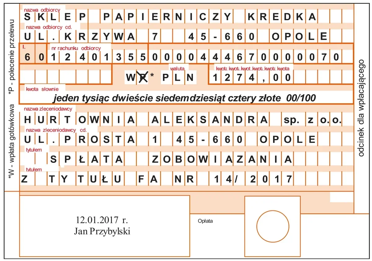 Ilustracja do pytania 61: Przedstawiony dokument to