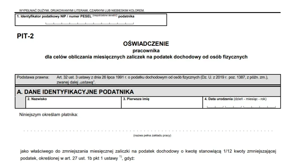 Ilustracja do pytania 796: Fragment zamieszczonego oświadczenia jest podstawą do