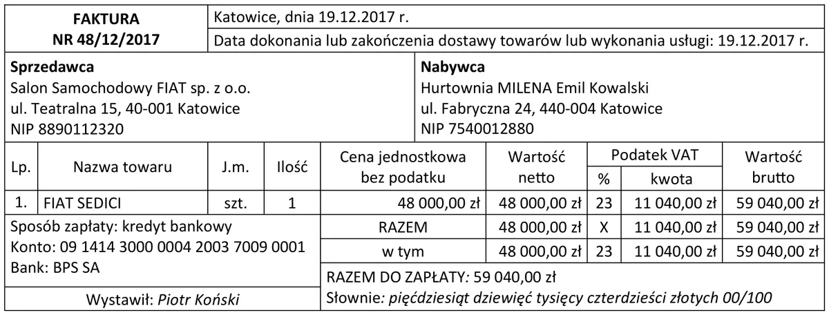 Ilustracja do pytania 859: Czynny podatnik VAT, dokonujący sprzedaży opodatkowanej i zwolnionej z podatku…
