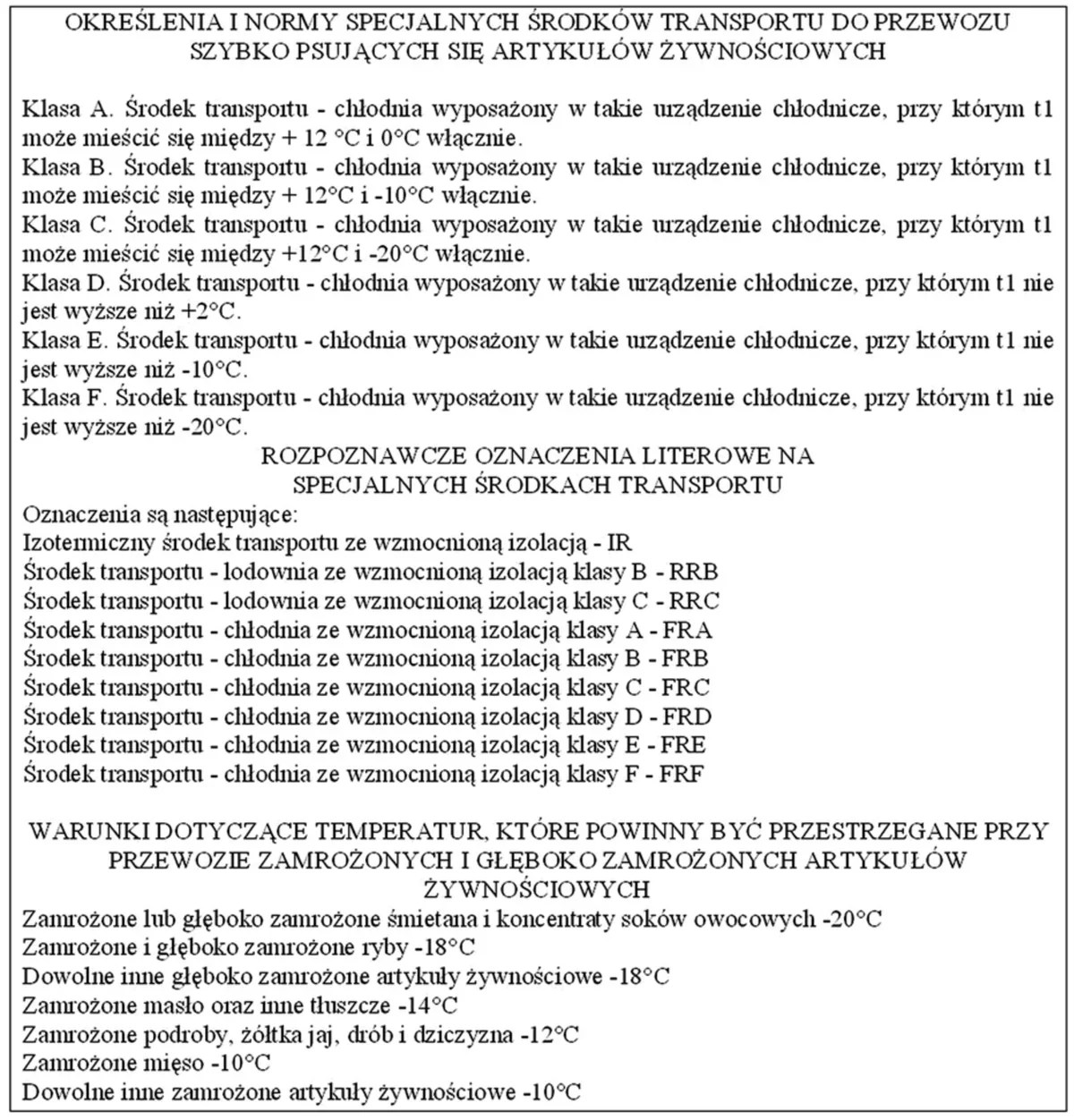 Ilustracja do pytania 668: Na podstawie fragmentu Umowy ATP określ, który znak rozpoznawczy powinien mieć…