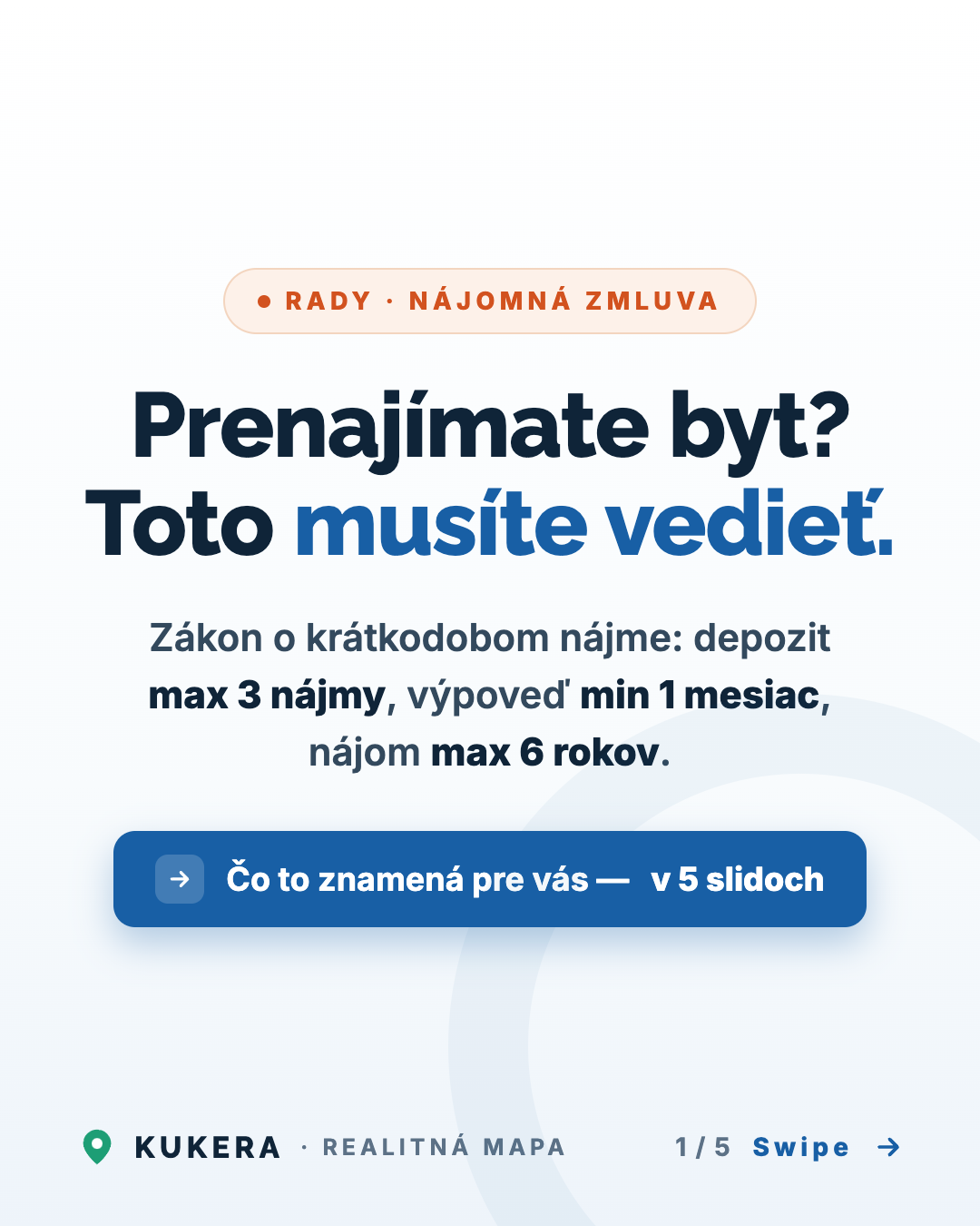Nájomná zmluva na byt: depozit najviac tri nájmy, výpoveď minimálne mesiac