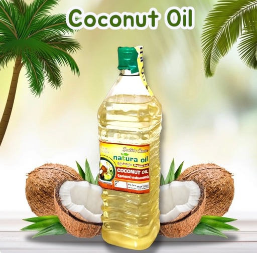 Wood Pressed Coconut Oil 1 lt | Chekku Method | Pet Bottle | Natural & Chemical-Free | Edible Grade | Ideal for Cooking