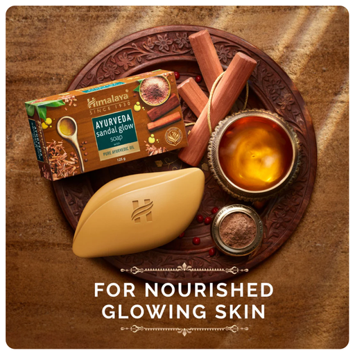 Himalaya  Ayurveda  Sandal  Glow Soap With Pure Ayurvedic Oil 75G image 2