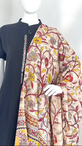 Kalamkari Silk Dupatta image 3