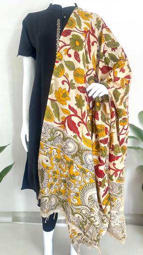 Kalamkari Silk Dupatta image 2