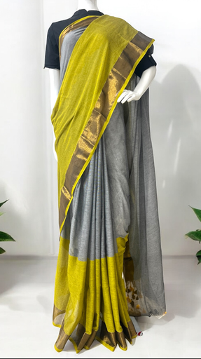 Mulmul Golden Zari Saree image 2