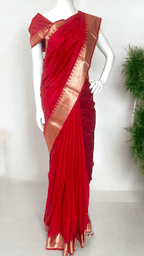 Mangalagiri Red Saree