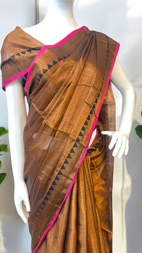 Tissue Saree with Border image 3